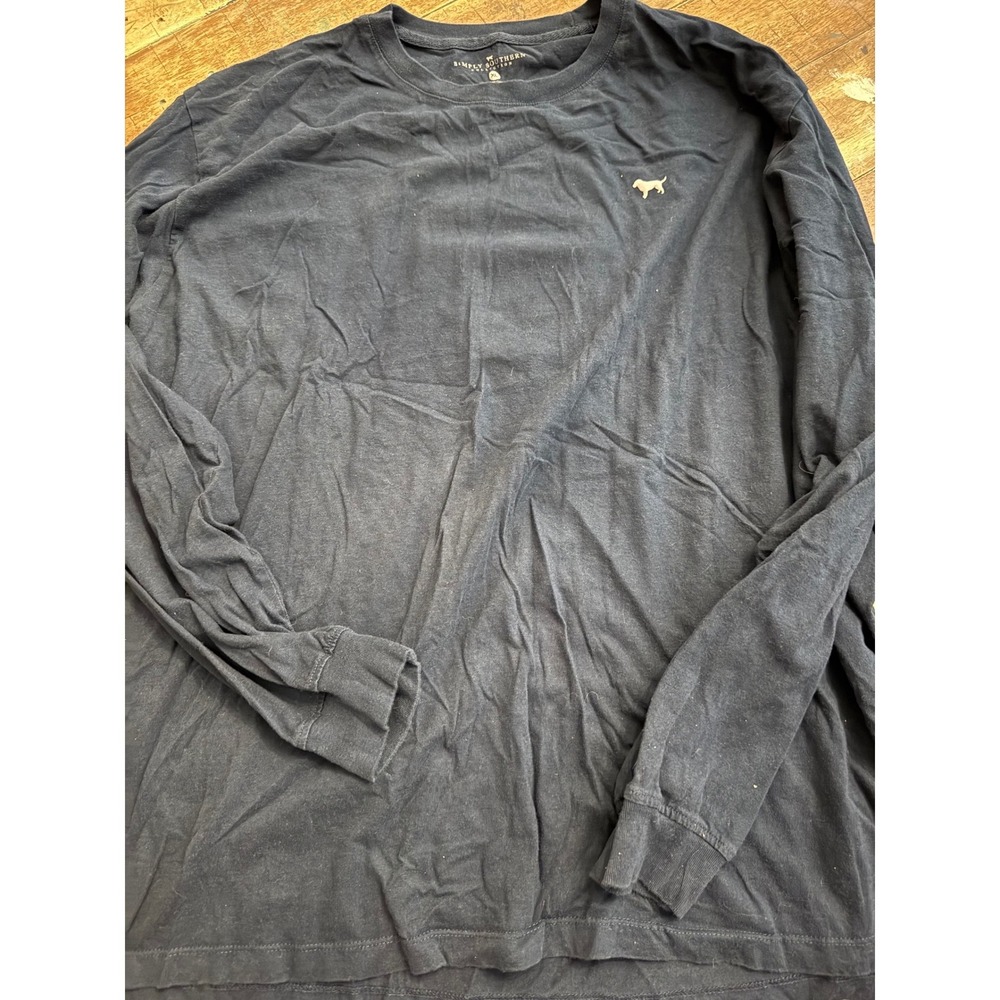 Simply Southern Outfitters Old Fashion Cocktail Navy Long Sleeve Tee XL